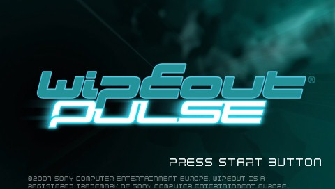 Wipeout Pulse title screen for PSP